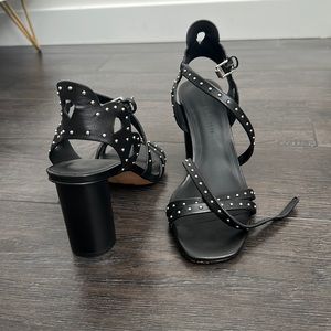 Rebecca Minkoff Black Cutout Strappy Adeleine Sandal